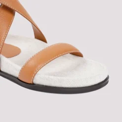 Brune Læder Chunky Sandaler