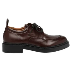 Burgundy Snøresko i læder