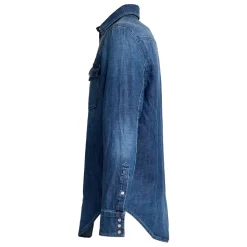 Camicia texana regular in denim fisso