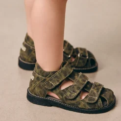 Camouflage Sandal med Logo og Velcro