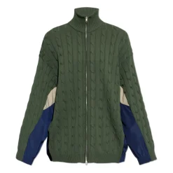 Cardigan Lavet af Kombinerede Materialer