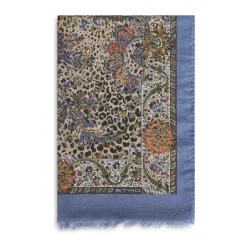 Cashmere-blend tørklæde med Paisley- og dyremotiv