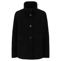 Casual Uldjakke med Sporty Detaljer