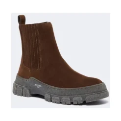 Chelsea ankellæderstøvle med klassiske elastiske indsatser