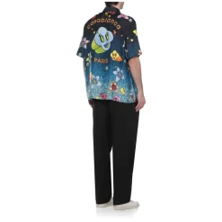 Collage D’Icones Kortærmet Silkeskjorte