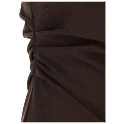 Crepe Stretch One-Shoulder Ruched Dress