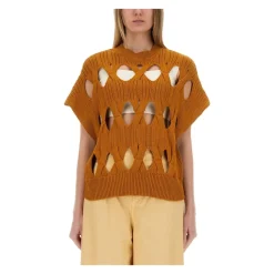 Cut-Out Strikket Sweater Vest