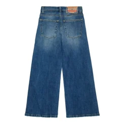 Denim cinque tasche gamba palazzo