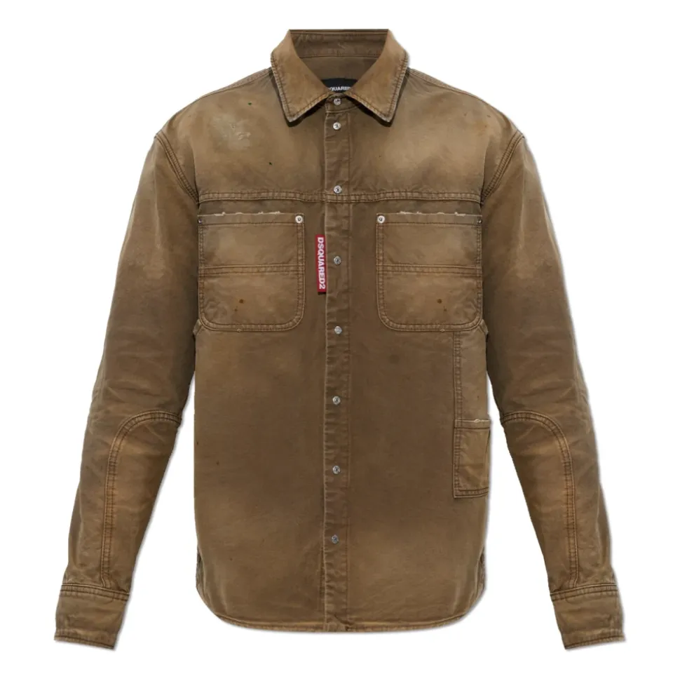 Denimskjorte med vintage-effekt