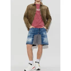 Denimskjorte med vintage-effekt