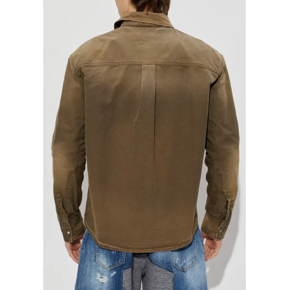 Denimskjorte med vintage-effekt