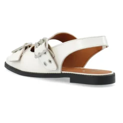 DIANA Mary Jane Patent Ballerinas Off White