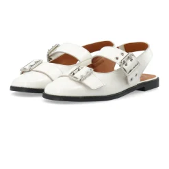 DIANA Mary Jane Patent Ballerinas Off White