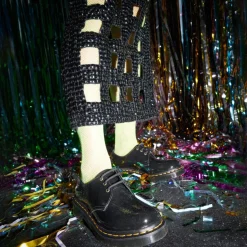 Distressed Patent Ballerina Sko