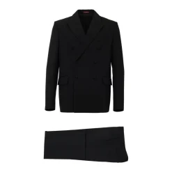 Dobbeltbrystet jakkesæt i sort