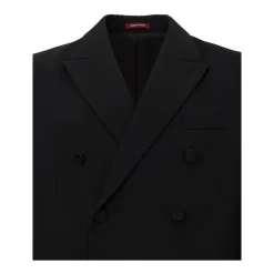 Dobbeltbrystet jakkesæt i sort