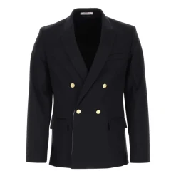 Dobbeltknappet bomuldsjakke