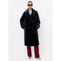 Dobbeltknappet Fuskepelsfrakke Miriam