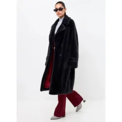 Dobbeltknappet Fuskepelsfrakke Miriam