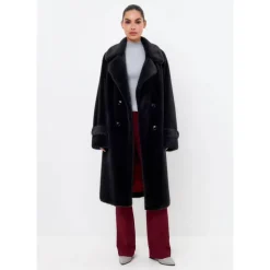 Dobbeltknappet Fuskepelsfrakke Miriam