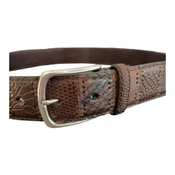 Eksotisk Læder Patch Bælte Håndlavet