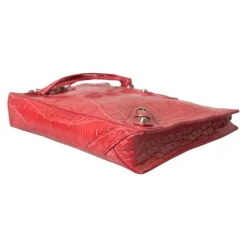 Eksotisk Rød Alligator Læder Clutch