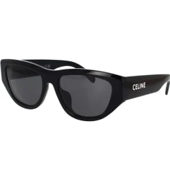 Elegant Cat-Eye Solbriller med Grå Linser