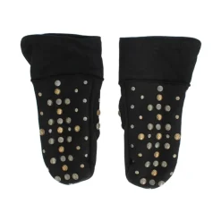 Elegant gr uld handsker med nitter