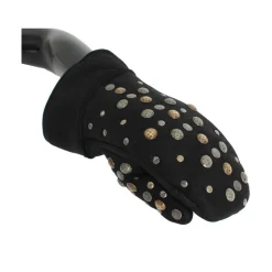 Elegant gr uld handsker med nitter