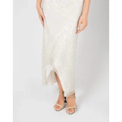 Elegant Kjole med Asymmetrisk Front