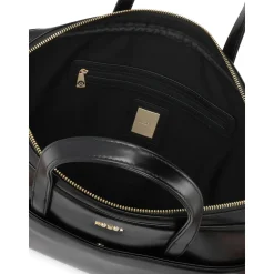 Elegant læder computertaske