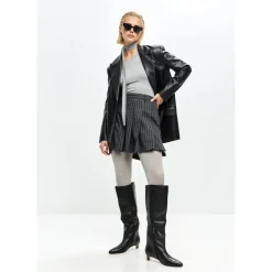 Elegant Læder Støvle til Knæet