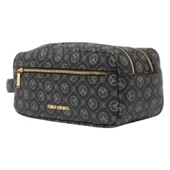 Elegant Logo Print Kosmetikpose