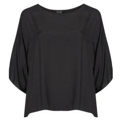 Elegant Oversize Bluse med Draperede Ærmer