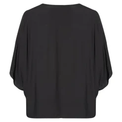 Elegant Oversize Bluse med Draperede Ærmer