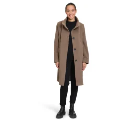 Elegant uldfrakke med krave