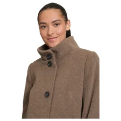 Elegant uldfrakke med krave