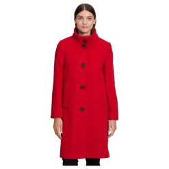 Elegant uldfrakke med krave