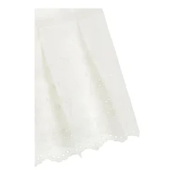 Embroidered Eyelet Pleated Shorts