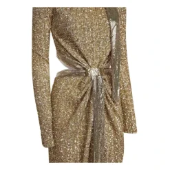 Embroidered Sequin Gown