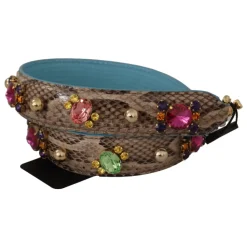 Exotic Leather Crystals Skulderrem