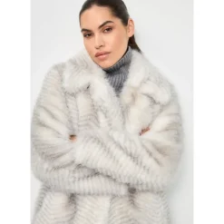 Faux Fur Coat Natalie - Hvid
