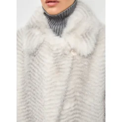 Faux Fur Coat Natalie - Hvid