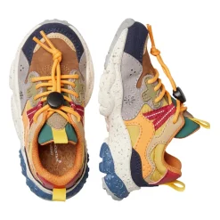 Faux leather and technical fabric sneakers YAMANO 3 JUNIOR.