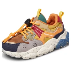 Faux leather and technical fabric sneakers YAMANO 3 JUNIOR.