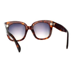 Firkantede solbriller Rød Havana Blå Linser