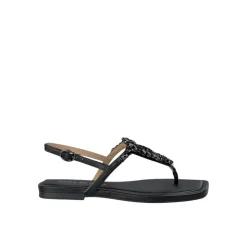 Flad tåsandal med rhinsten