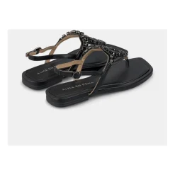 Flad tåsandal med rhinsten