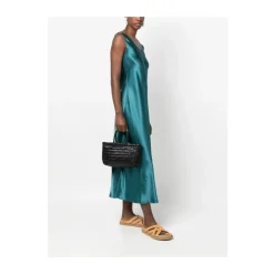 Flettet Læder Tote Taske