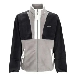 Fuld lynlås fleecejakke Sort/Grå